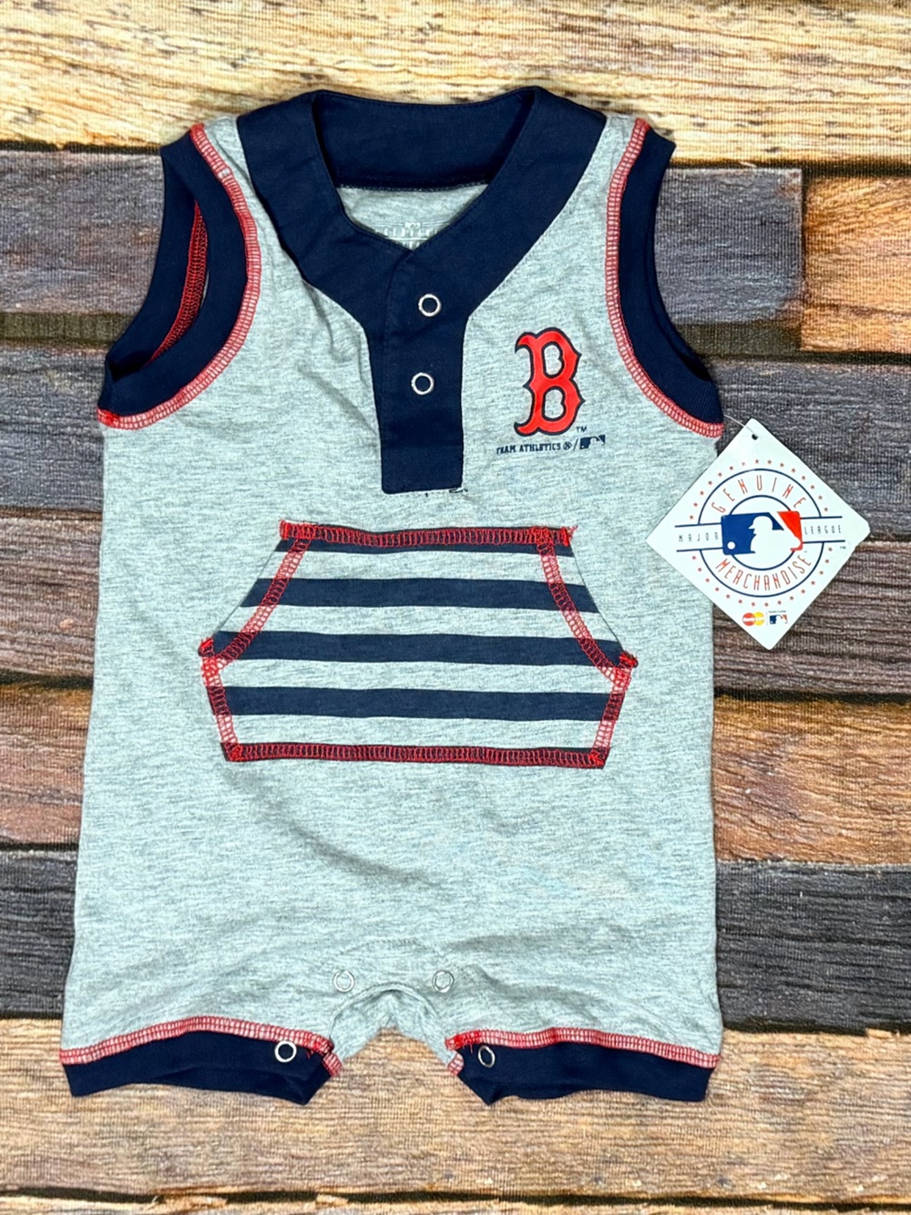 Boston Red Sox MLB Baseball One Piece Baby Infant Bodysuit Snapsuit 3 - 6 months